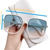 Oversized Square Fashion Sunglasses For Women Men Casual Gradient Glasses For Summer Beach Party