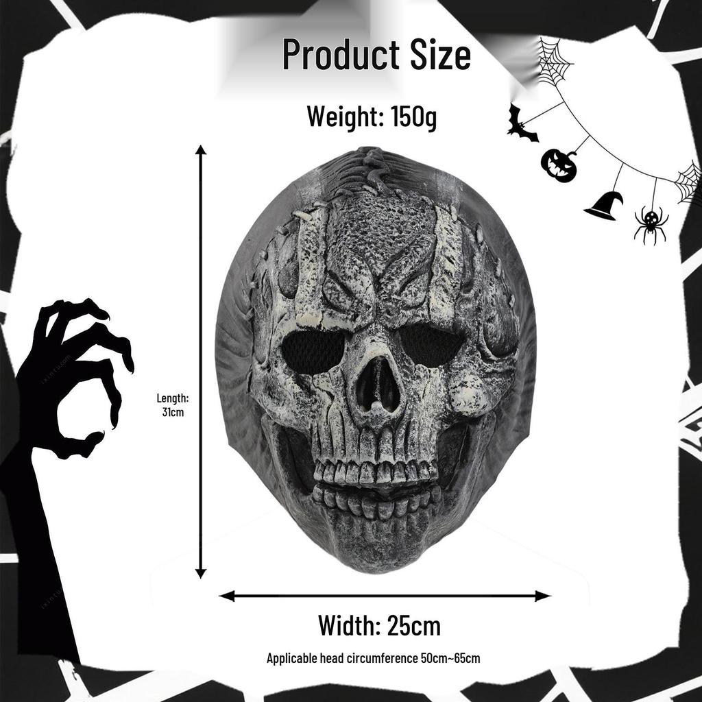 Skull Ghost Latex Mask Headgear - Call of Duty MWII Cosplay