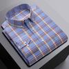 New In Shirt 100%Pure Cotton Long-Sleeve Shirts for Men Slim Fit Casual Oxford Plain Shirt Soft Plaid Striped Designer Clothes