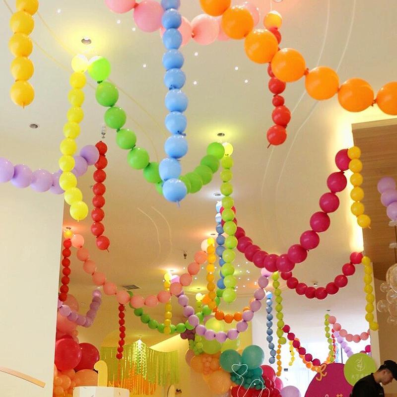 6-Inch Macaron Color Balloon String for Birthday & Classroom Decor