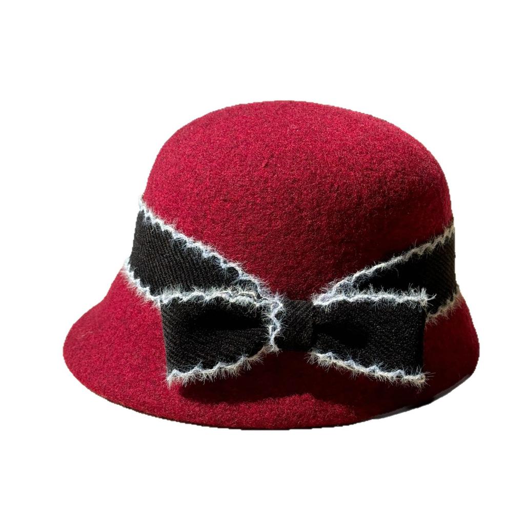 Neuer, kleiner, duftender Fischerhut im französischen Stil für Damen in Herbst und Winter, Hepburn-Stil, lockiger Topfhut, elegantes goldenes Geschenk.