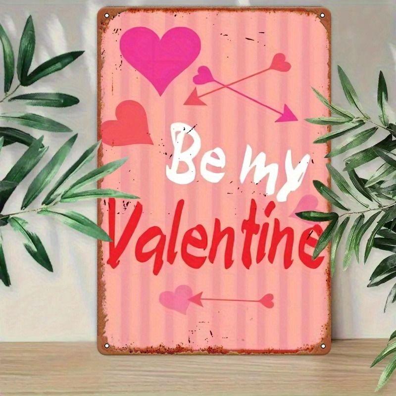 Peinture décorative métallique rétro pour la Saint-Valentin pour chambre à coucher de couples, salon, café, bar, restaurant