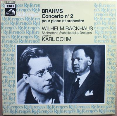 LP Record JOHANNES BRAHMS / WILHELM BACKHAUS, - Concerto No. 2 For Piano And Orches 2C05101362 La Voix De Son  1981 France Classical Used