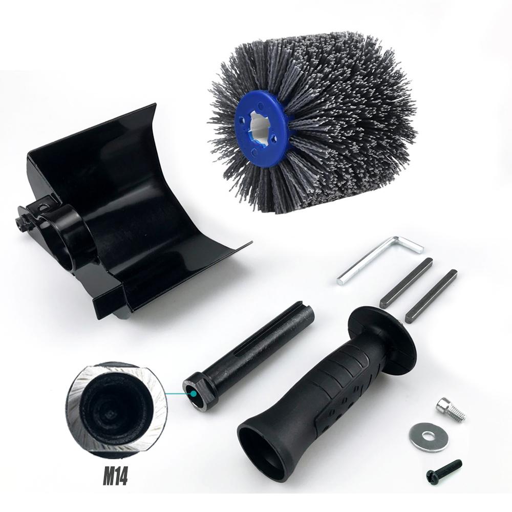 M10/M14 Multifunctional Electric Angle Grinder Burnishing Polishing Machine Accessories Nylon Abrasive Drum Polishing Wheel