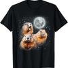 Funny Three Groundhog Moon 3 Groundhog Head Groundhog Day Tshirt