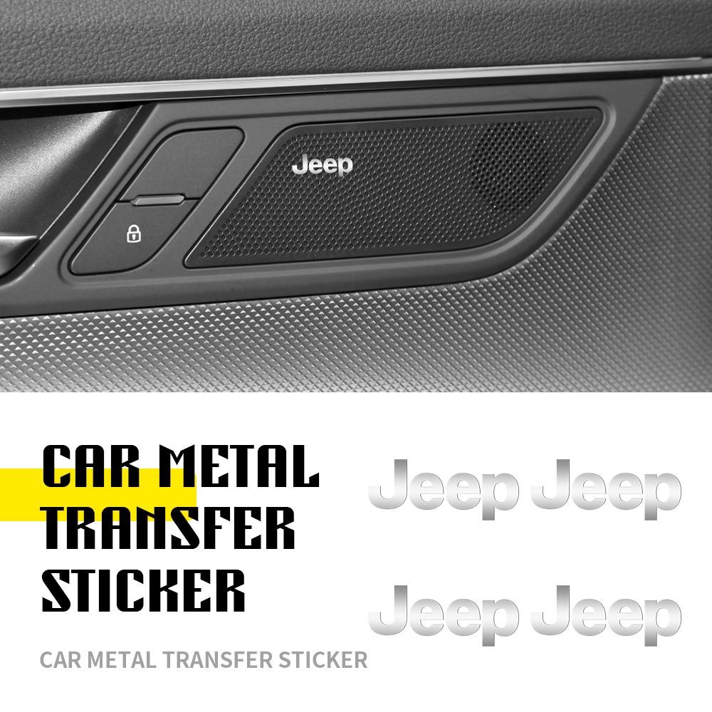 2/5/10pcs 3D Aluminum Car Interior Decoration Stickers Auto Styling Decal For Jeep Renegade Wrangler JK Compass Cherokee Patriot AMQ1