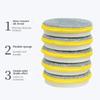 5/10 Pcs Double Side Dish Washing Sponge Multi-purpose Round Sponge Pads Household Washing Dishes in The Kitchen Cleaning Tools