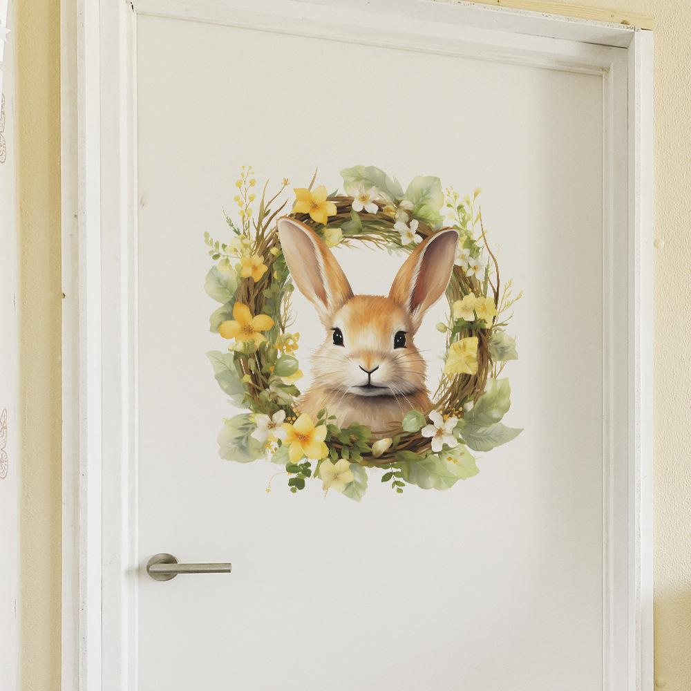 Cute Bunny Garland for Children's Bedroom Kindergarten Background Decorative Wall Stickers
