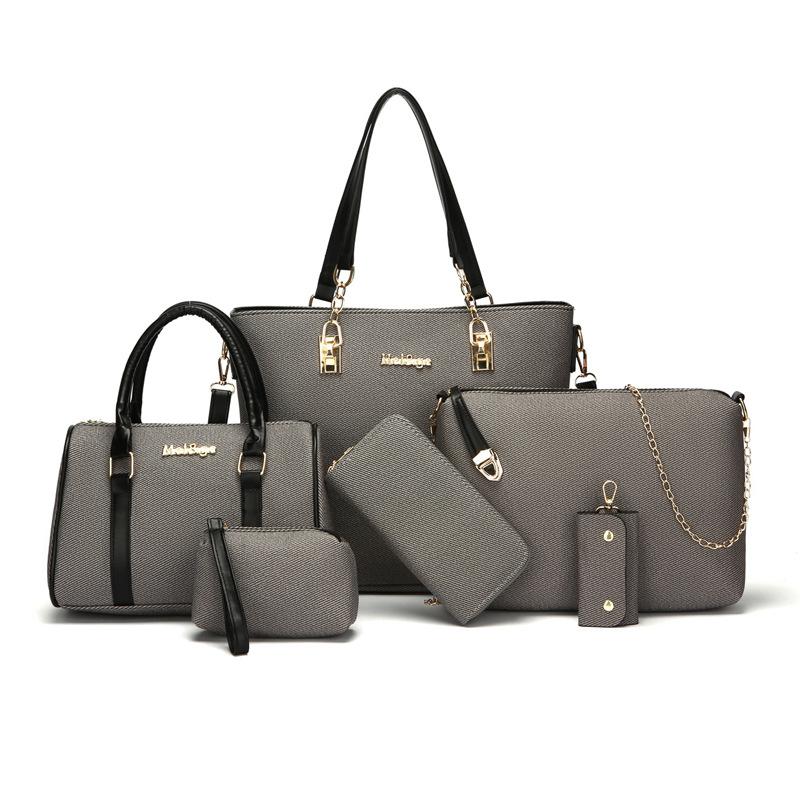 Multi-piece new pu fashion mother and child bag six-piece set portable shoulder messenger women's bag