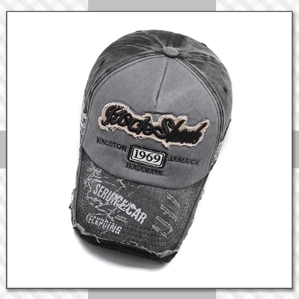 Chrome Crane CB207 Denim with Distressed for Men and Women (Red) Hat/Cap Finish, Adjustable, Stylish, Casual, Spring/Summer,