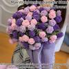 Hand Woven Blanket Crochet Rose Blanket Decorative Sofa Cover Valentine's Day Birthday Gifts for Women Tapestry Manta De Rosas