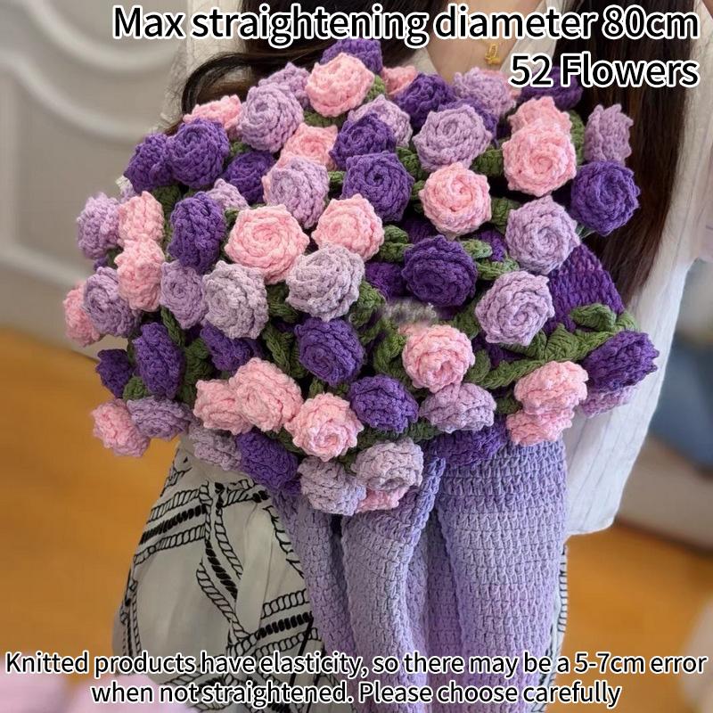 

Colorful Flower Blanket Crochet Flower Blanket Rose Flower Bouquet Blankets Warm Sofa Blankets Christmas Decorations Navidad