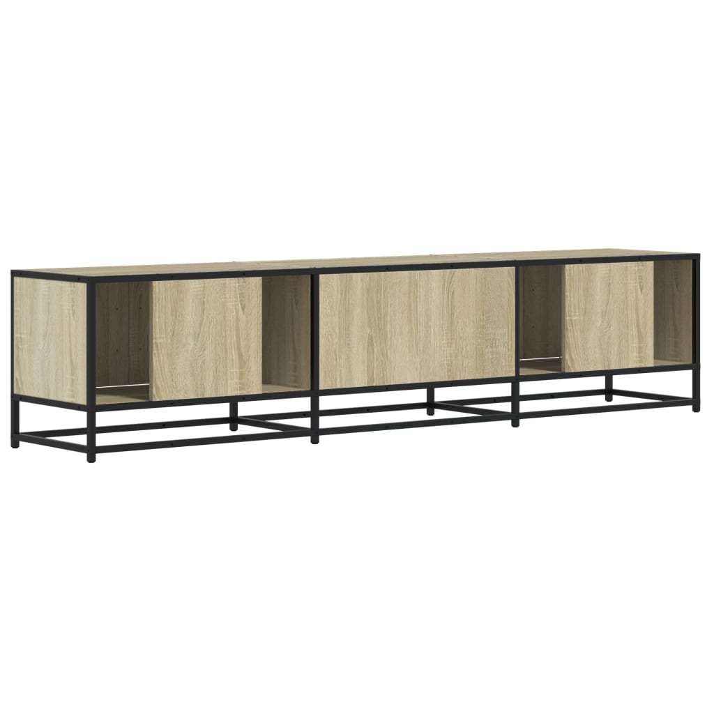 TV Stand in Sonoma Oak Finish 180 x 35 x 41 cm Engineered Wood