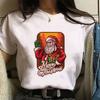 Street Fashion Women Short Sleeve Casual Simple Round Neck Christmas Series Prints Harajuku Graphic T Shirts Women Clothing Tops