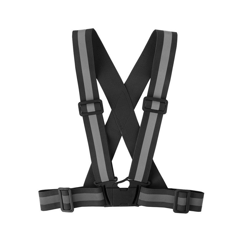 Outdoor Bicycle Reflective Belt Elastic Vest Night Running Cycling Reflective Stripe Safety Adjustable Vest Riding Equipment