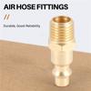 Feb.Brass 1/4 Inch NPT Male Air Hose Quick Connect Adapter,Air Coupler Plug Kit,Air Compressor Fittings 10Pcs (Male NPT)