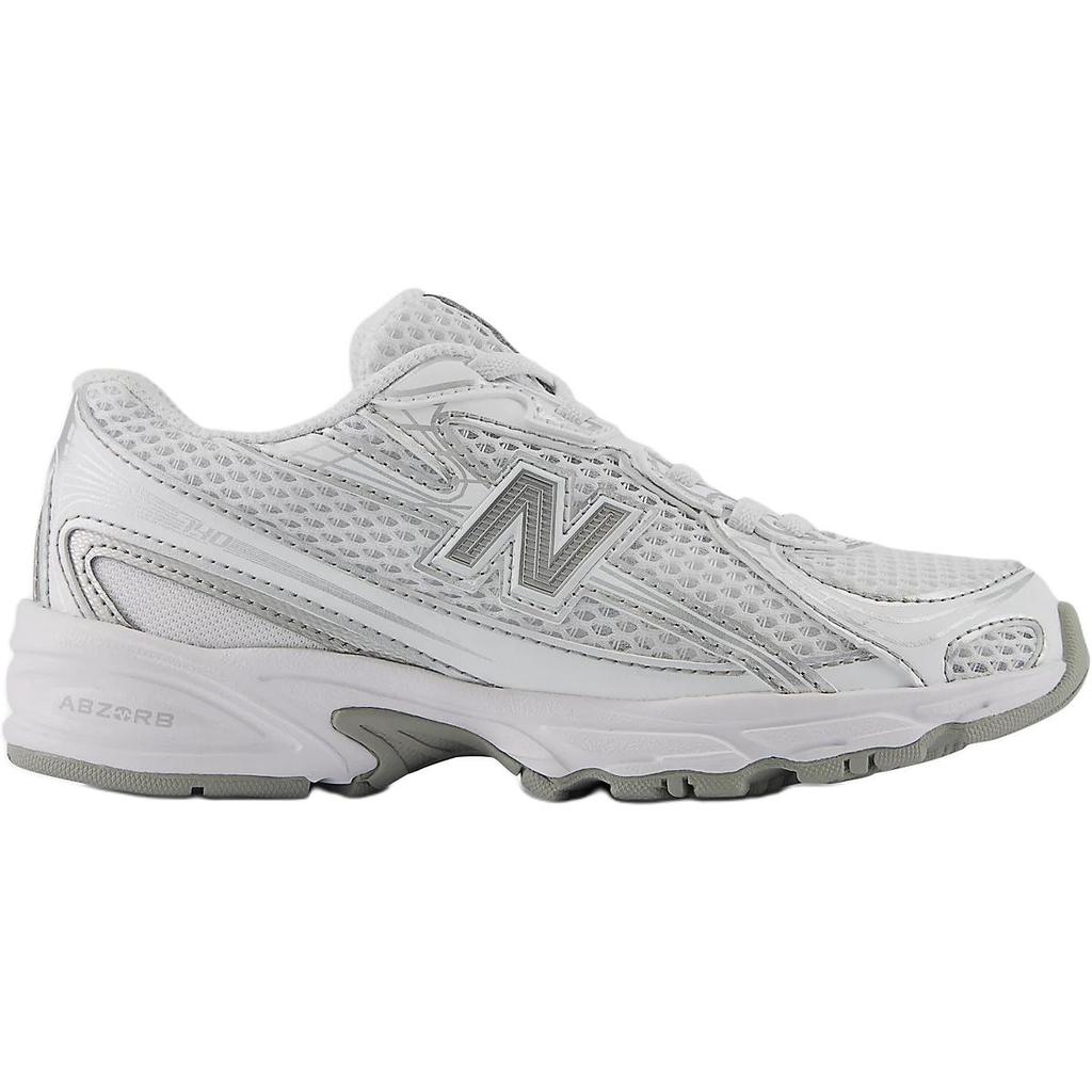 New Balance 740 Bungee Lace Little Kid White Silver Kids Sneakers PZ740WM