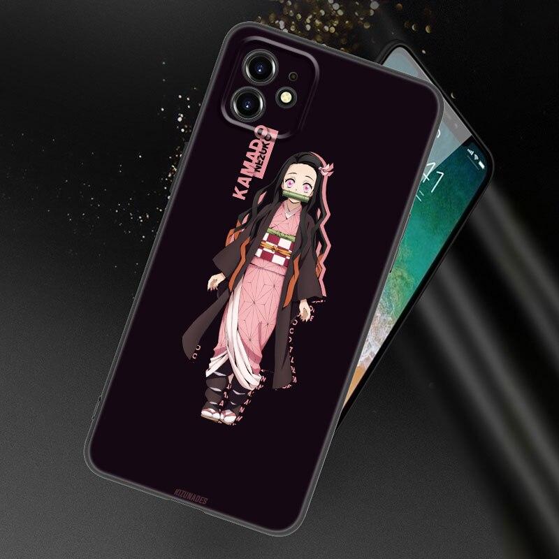 Demon Slayer Kamado Nezuko Anime Phone Case For Apple iPhone 13 12 Mini 11 Pro XS Max XR X 8 7 6S 6 Plus SE 2022 2020 5S 5 Cover