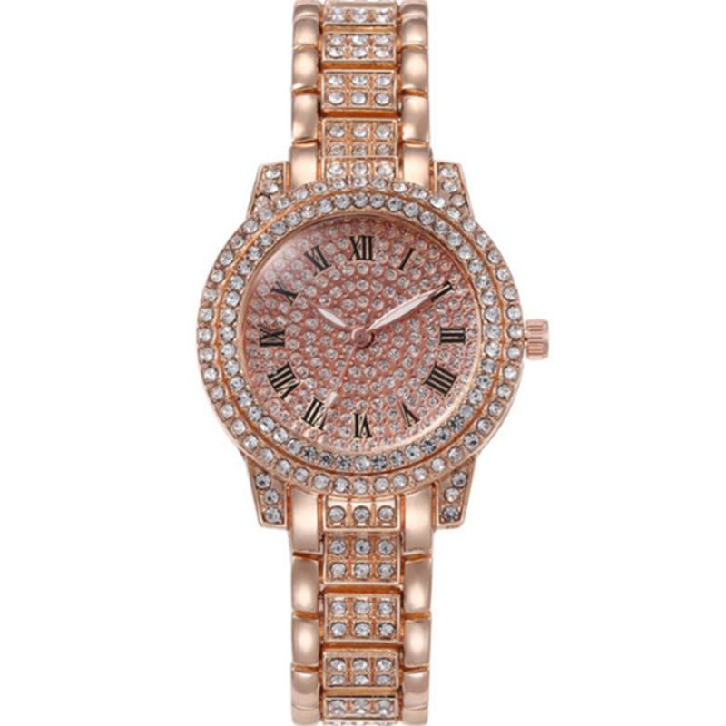 6Pcs Women'S Rhinestone Quartz Watch Set Fashion Wrist Watch & Jewelry Set Gift