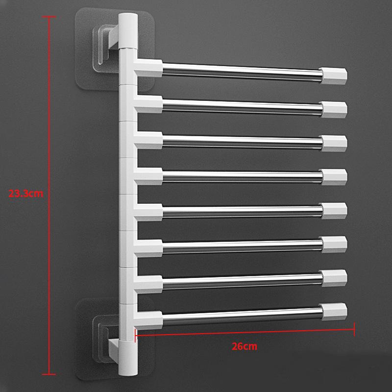 

1 шт. вешалка для полотенец для ванной комнаты, вращающийся держатель для полотенец, вращающийся штанга для полотенец из нержавеющей стали, кухонная полка, вешалка, настенная 8 Layers