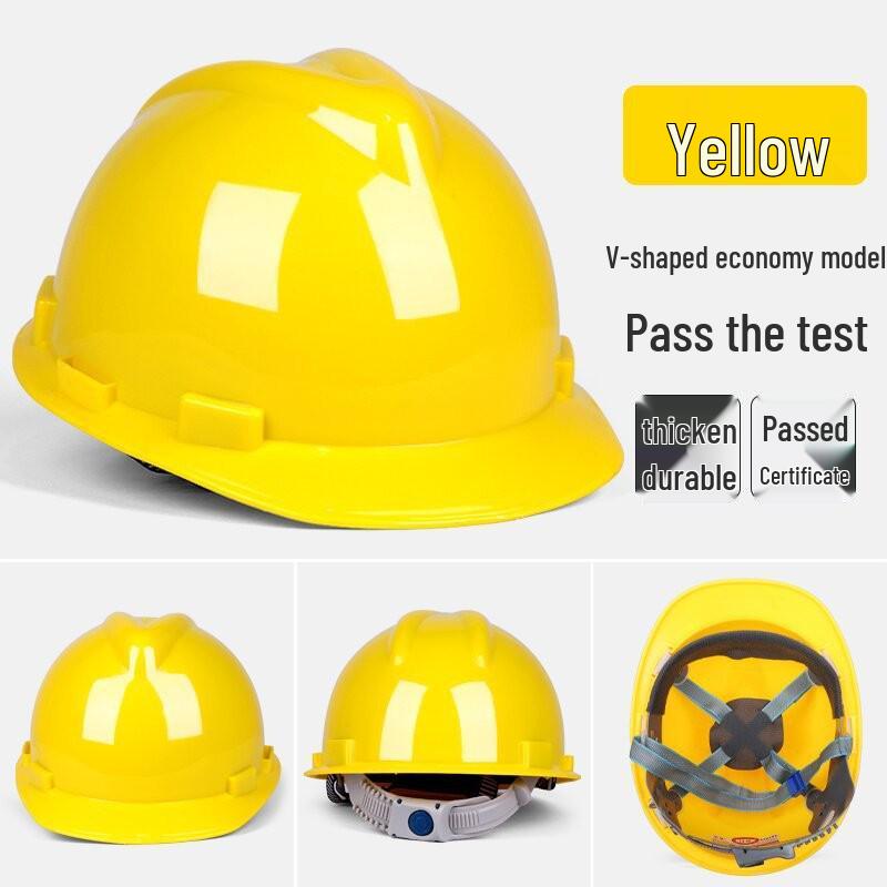 V-Shaped Safety Helmet with Goggles, Anti-Smash, Breathable, National Standard Compliant
