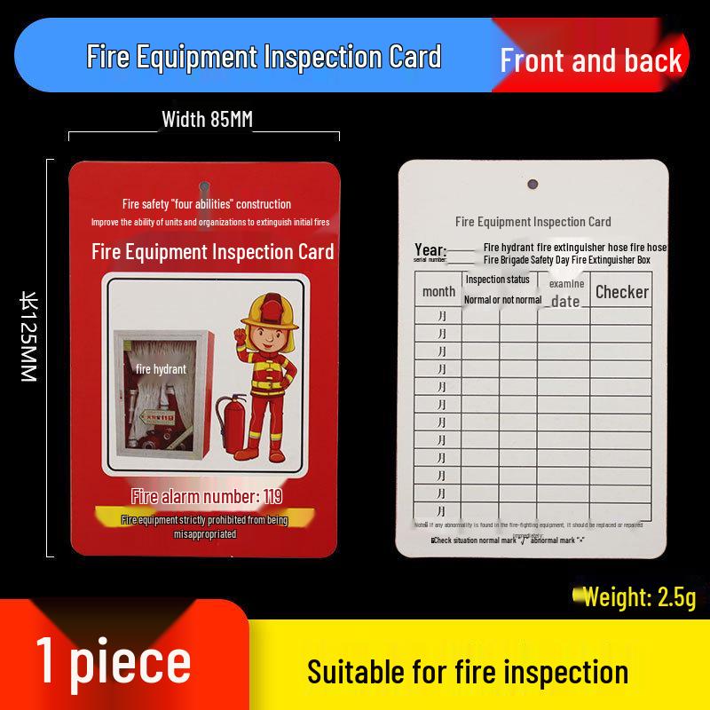 Firefighting Equipment Record Card Set: Mall Extinguishers & Construction Site Safety