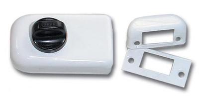 SURFACE-MOUNTED LOCK 50MM WHITE - MP ZN M50BI