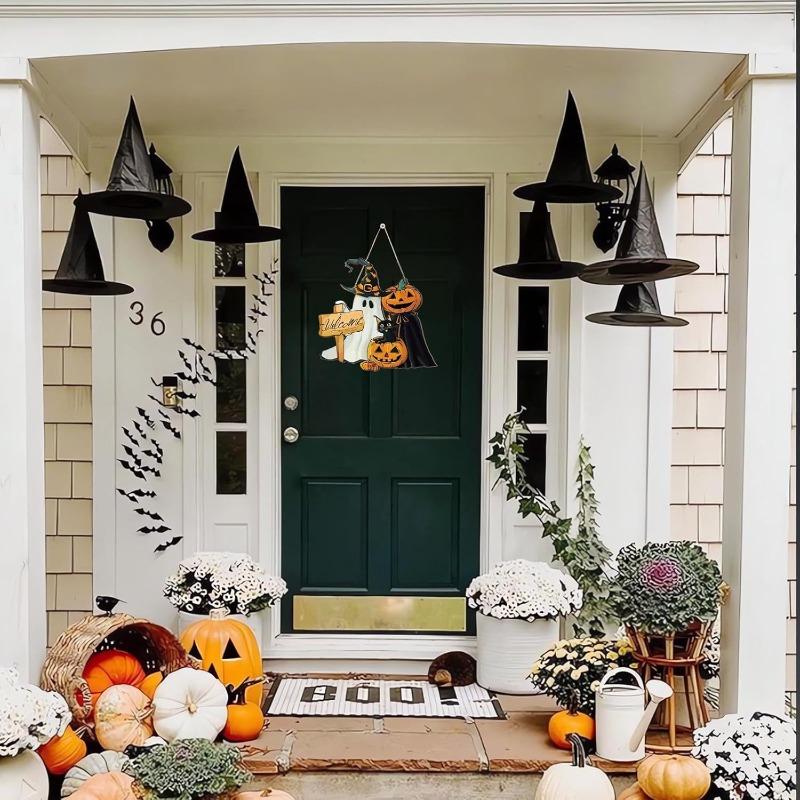 Halloween Gate Sign Halloween Horror Party Decoration Ghost Festival Scene Arrangement Halloween Wooden Pendants Decor