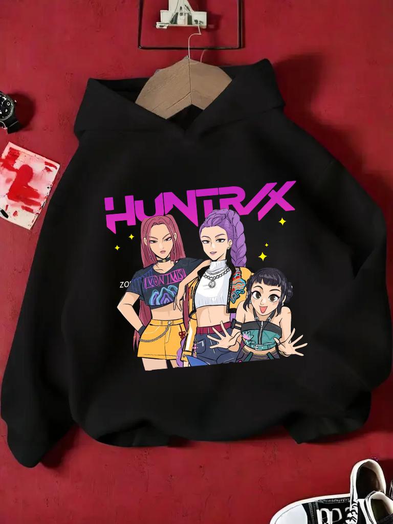KPop Hunter Rumi Derpy Cartoon Girls Boy Hooded Sweatshirt Warm Children's Wave Fashion Casual Tops Casual Girls Clothing