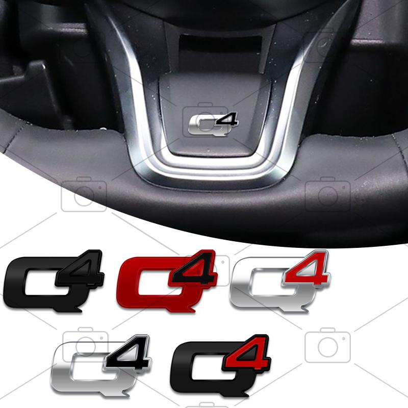 HNQJR1 Car Metal Q4 Logo Badge Steering Wheel Decals Styling For Alfa Romeo Stelvio Mito Stradale Giulietta Emblems Sticker Accessories