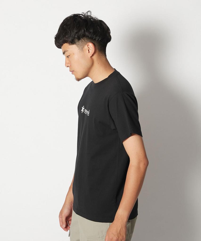 [Snow Peak] Soft Cotton Logo Short Sleeve T-Shirt, Size S, BLACK TS-25SU401 (Performance, Camping, Outdoor)