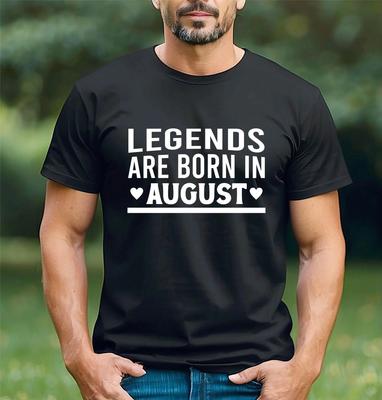 Unisexs Summer Loosefitting Cotton Tshirt  Personalised Tshirt Legends Are Born In Custom Year Grandad Or Daddy Birthday Gift