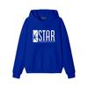 Nova‑badge Men Hoodie Front Stylized Star‑graphic Block‑font Text Motif Pullover For Soft Relaxed Casual Street Wear