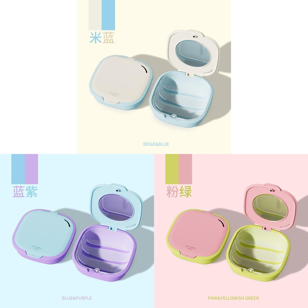 Portable Dental Retainer Case With Magnetic Water Drain For Travel And Storage