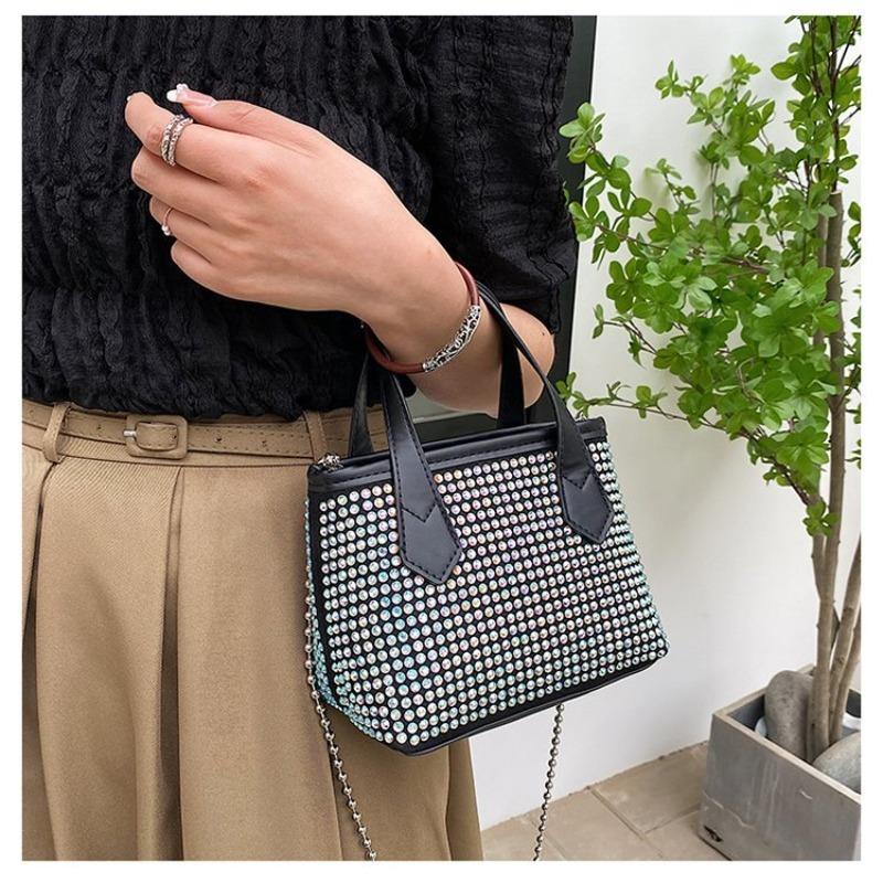 Genți de mână de designer de lux pentru femei, geantă cu lanț, geantă de umăr, geantă de mesager, vară 2022, genți crossbody cu incrustație de diamante din piele PU