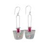 Pink Tourmaline Gemstone 925 Sterling Silver Handcrafted Jewelry Earrings 2.2" EE-68-9