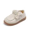 Kids Shoes Girl Pearl Small Leather Shoe Bow Tie Princess Shoe Fashionable Mary Jane Shoes Spring Autumn Soft Bottom Shoes Girl