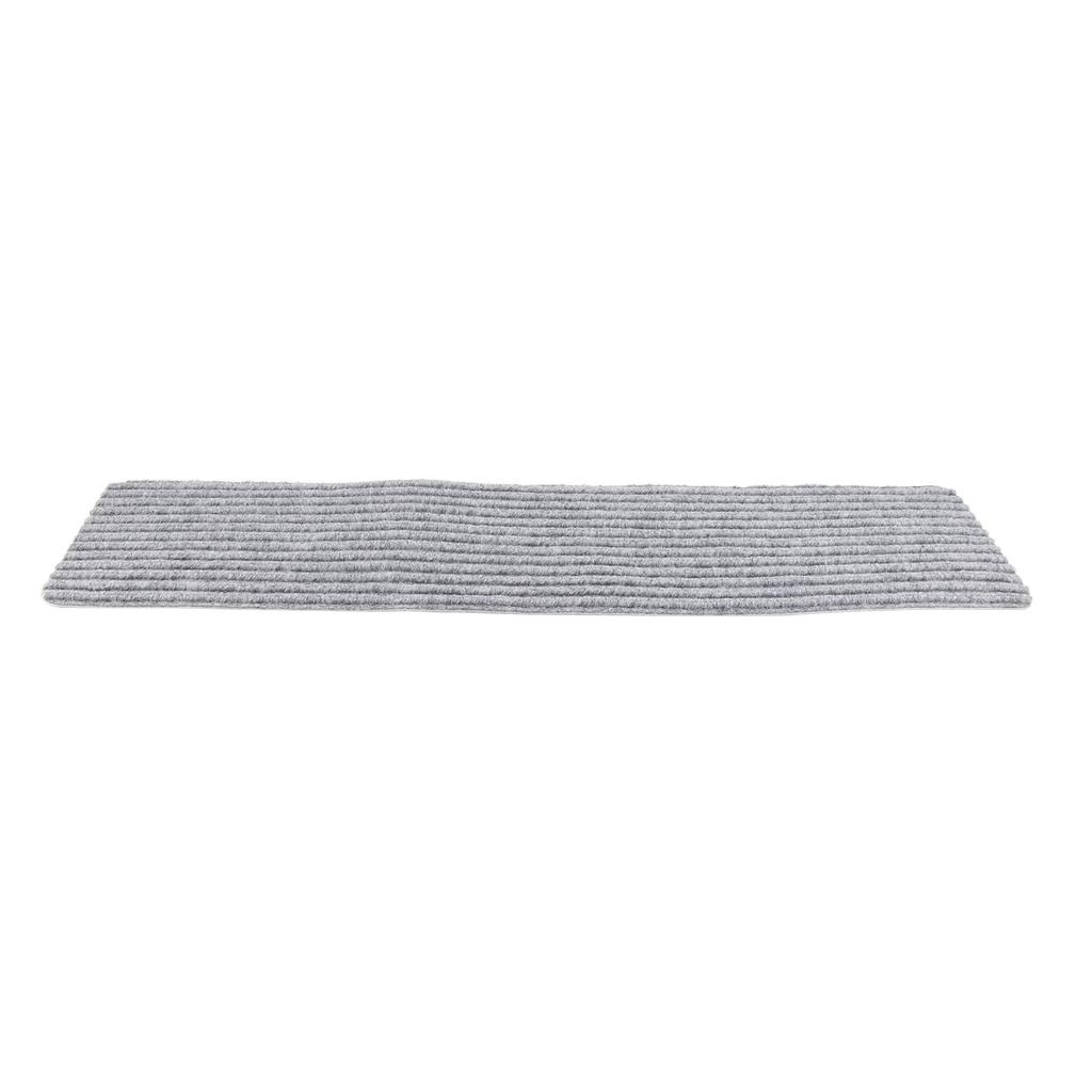 15 Pcs Stair Treads Cuttable Polyester Non Slip Soft Self Adhesive Stair Stripe Floor Mat CarpetGrey Stripes