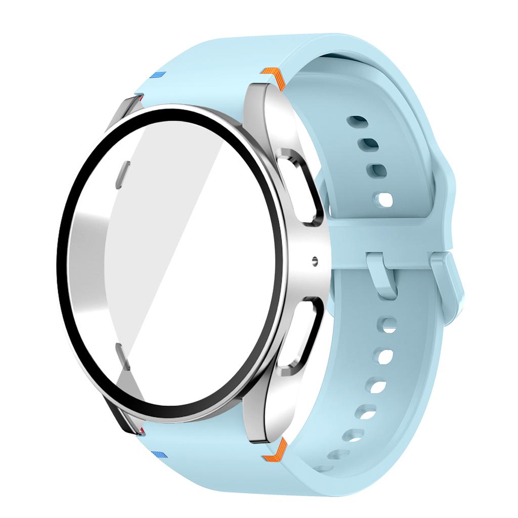 Silikonarmband für Samsung Watch 7 6 5 4 40mm 44mm 5Pro 45mm Armband Mit Hülle Displayschutz Bumper Abdeckung für Handgelenkschmuck