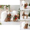 Christmas Woven Fox Squirrel Decor With European Style For Holiday Display