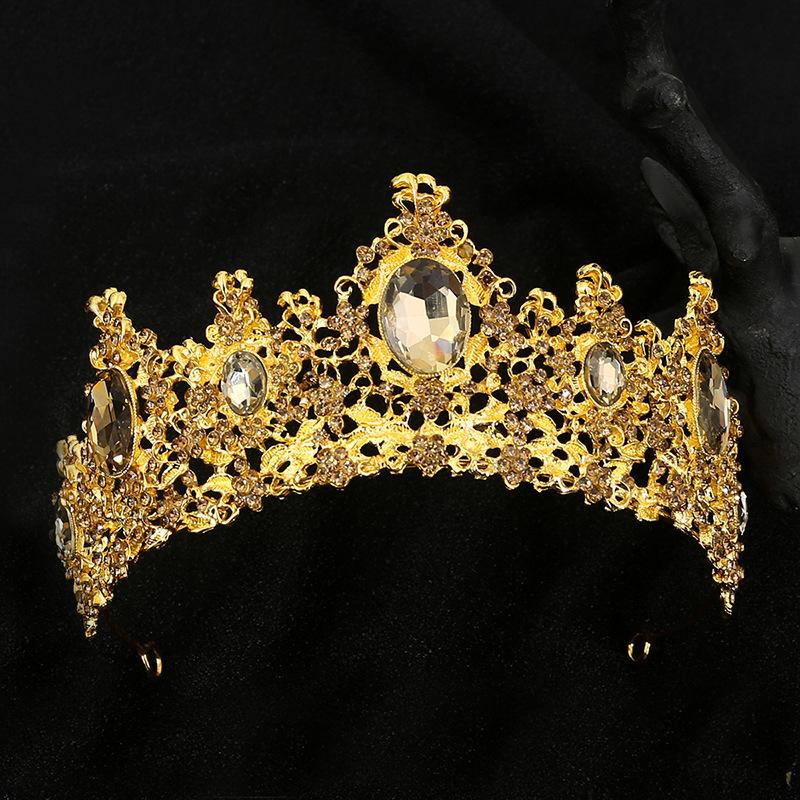 

Корейские новые аксессуары для волос в стиле барокко, свадебная тиара со стразами, корона на день рождения, роскошная корона принцессы