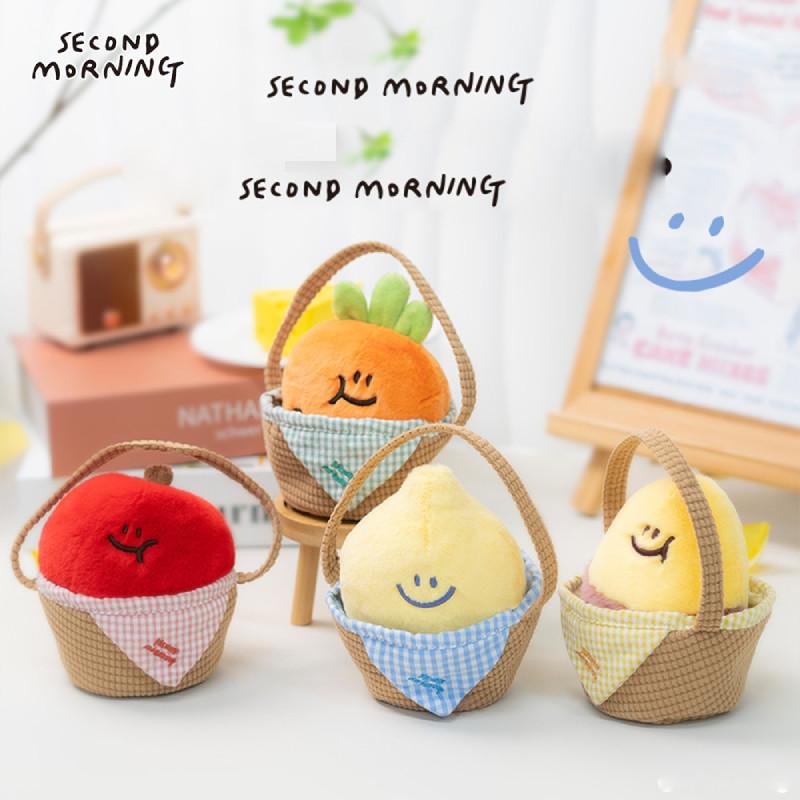 Adorable Second Morning Plush Fruit Basket Doll 5 Inch Soft Apple Lemon Toy Gift