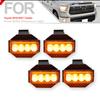 4Pcs For Toyota Tundra 2018 2019 2020 2021 Car LED Front Grille Strobe Light Daytime Running Lamp DRL Grid Warning Lamp Amber