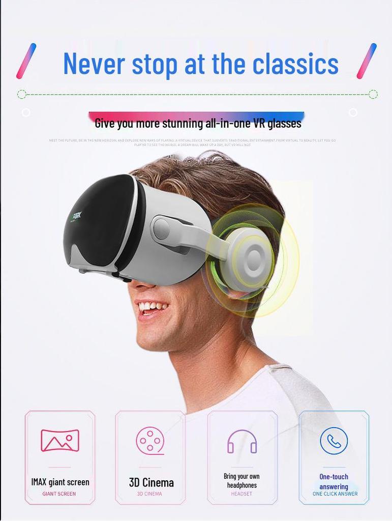 VRPARK Second Gen All-in-One High-Definition Bluetooth VR Headset