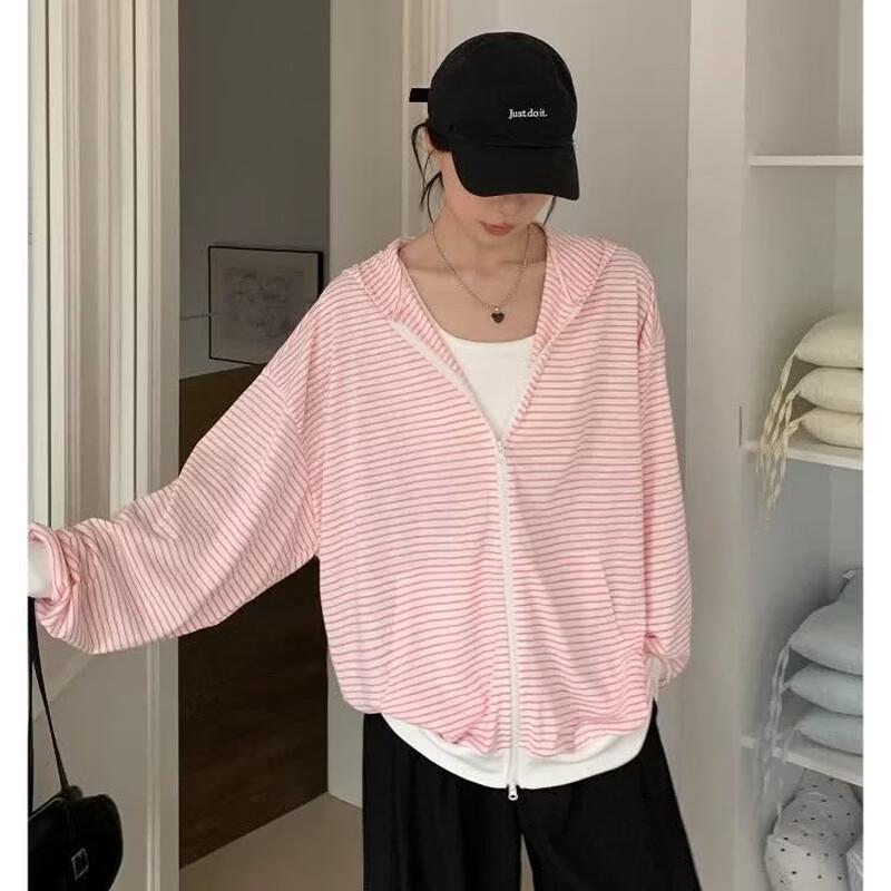 ICH MODE Korean Style Striped Sun Protection Cardigan S