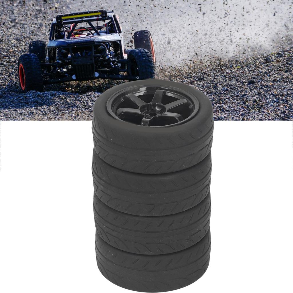 4 Pcs RC Car Tires Rubber Plastic RC Car Wheel for 01 02 XV01 XV02 1Celsius10 Remote Control Vehicle
