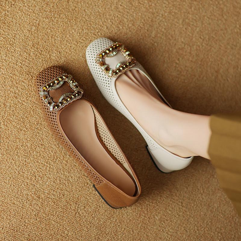 Fashion New Women  Sweet Square Toe Mary Jane Shoes Female Apricot Lace Pearl Square Buckle Pumps Lady Sexy Wedding Shoes