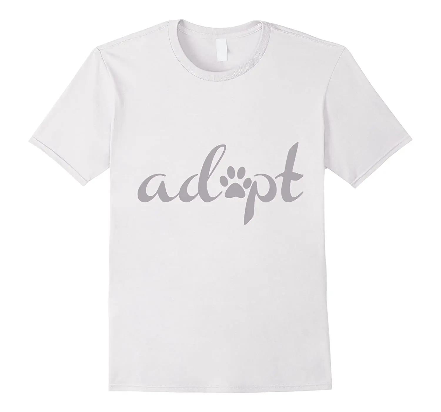 

Fashion Pet Adoption Rescue Paw Print Adopt TShirt 100 Cotton ONeck Summer Short Sleeve Casual Mens Tshirt Size S3XL S