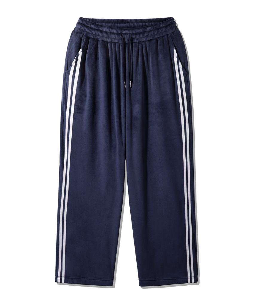 ALVINCLO Velvet Track Wide Elastic Pants Dlx2963 (3 Colors)