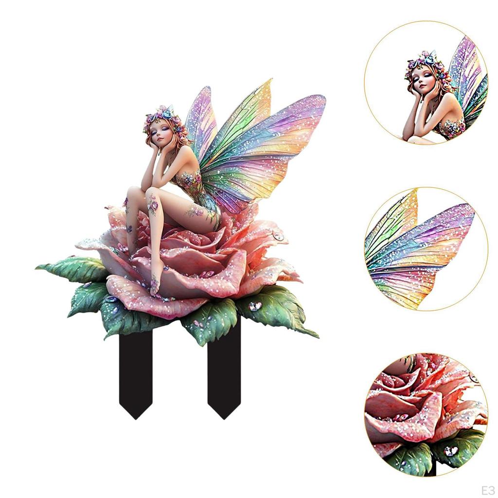 2D Gartenstecker Fee Bodenverbinder für Terrasse und Gartendekoration